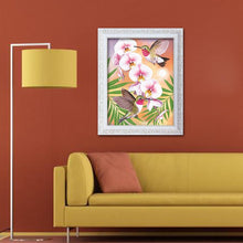 Lade das Bild in den Galerie-Viewer, Blumenvogel - volle Diamant-Malerei - 30x40cm