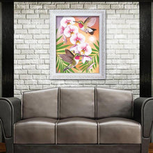 Lade das Bild in den Galerie-Viewer, Blumenvogel - volle Diamant-Malerei - 30x40cm