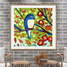Lade das Bild in den Galerie-Viewer, Zweig Vogel - voller runder Diamant - 30x30cm