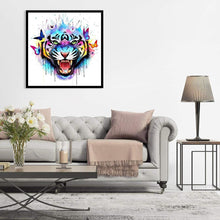 Lade das Bild in den Galerie-Viewer, Bunte Tiger - voller runder Diamant - 30x30cm