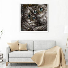 Lade das Bild in den Galerie-Viewer, Katze - volle Diamant-Malerei - 30x30cm