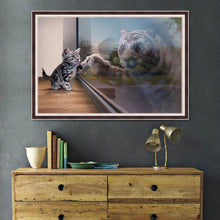 Lade das Bild in den Galerie-Viewer, Katze Tiger - volle Diamant-Malerei - 40x30cm