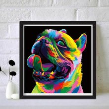 Lade das Bild in den Galerie-Viewer, Hund - voller runder Diamant - 30x30cm
