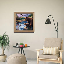 Lade das Bild in den Galerie-Viewer, Bär - voller runder Diamant - 30x30cm