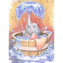 Lade das Bild in den Galerie-Viewer, Süße Elefant - volle Diamant-Malerei - 30x40cm