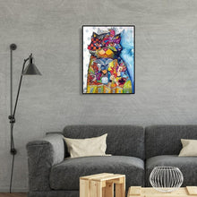 Lade das Bild in den Galerie-Viewer, Katzenwände - voll diamantbemalende - 30x40cm