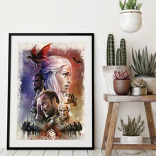 Lade das Bild in den Galerie-Viewer, Spiel der Throne - volle Diamant-Malerei - 30x40cm