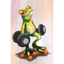 Lade das Bild in den Galerie-Viewer, Fitness-Frosch - volle Diamant-Malerei - 30x40cm