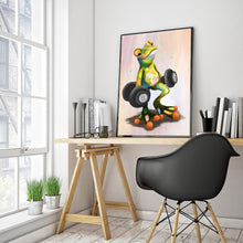 Lade das Bild in den Galerie-Viewer, Fitness-Frosch - volle Diamant-Malerei - 30x40cm