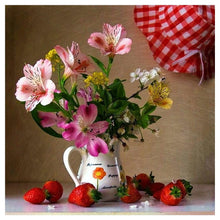 Lade das Bild in den Galerie-Viewer, Blumenstrauß - voller runder Diamant - 30x30cm