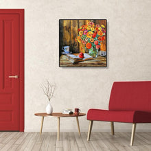 Lade das Bild in den Galerie-Viewer, Blumenstrauß - voller runder Diamant - 30x30cm