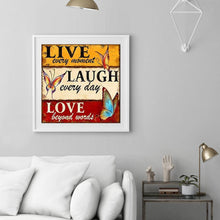 Lade das Bild in den Galerie-Viewer, Positives Wort - voller runder Diamant - 35x35cm