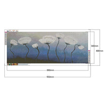 Lade das Bild in den Galerie-Viewer, Blumen - volle Runde Diamant-Malerei - 95x40cm