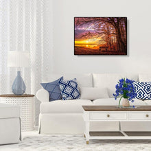 Lade das Bild in den Galerie-Viewer, Wald Sonnenuntergang - volle Diamant-Malerei - 40x30cm