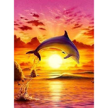 Lade das Bild in den Galerie-Viewer, Delphin - volle Diamant-Malerei - 40x30cm