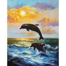 Lade das Bild in den Galerie-Viewer, Delphin - volle Diamant-Malerei - 40x30cm