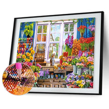 Lade das Bild in den Galerie-Viewer, Blumenladen - volle Diamant-Malerei - 30x40cm
