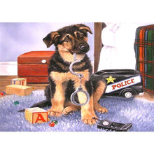 Lade das Bild in den Galerie-Viewer, Hund - volle Diamant-Malerei - 30x40cm