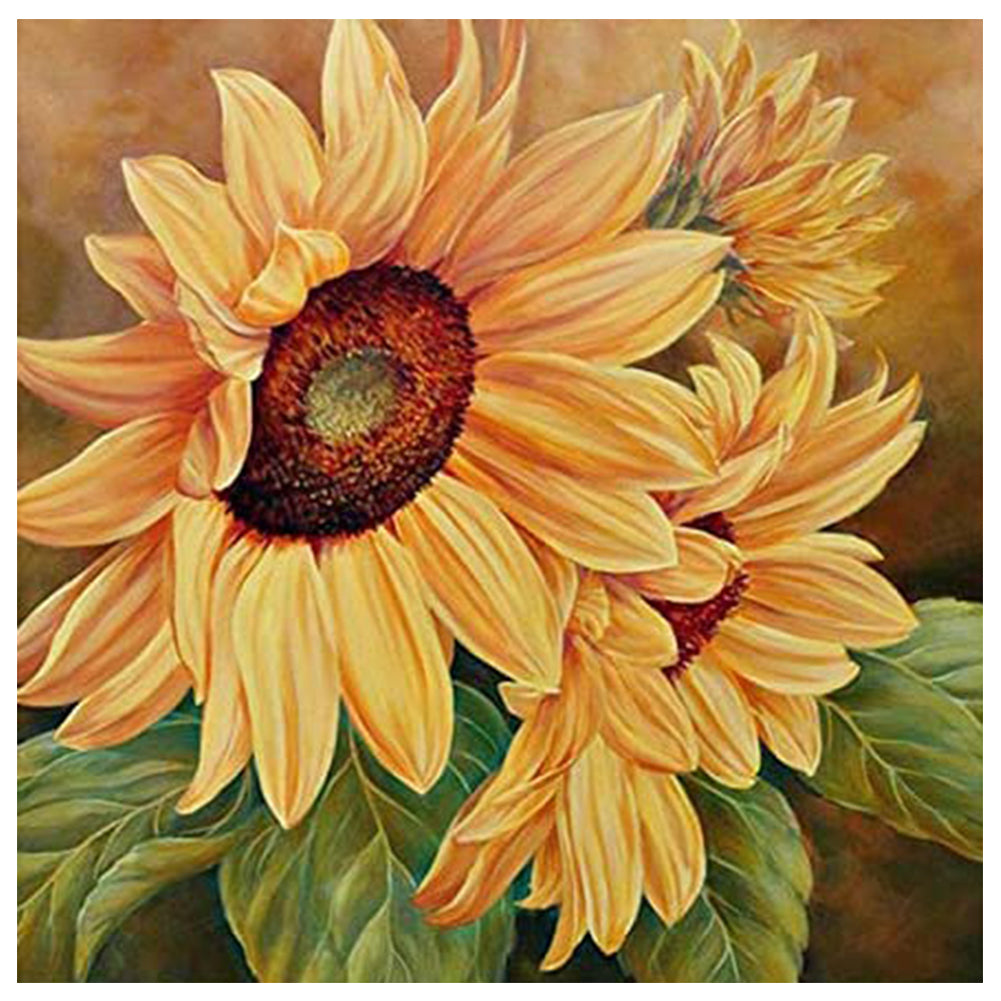 Sonnenblume - volle Diamant-Malerei - 30x30cm
