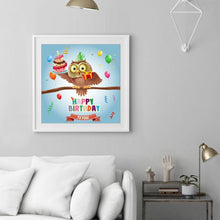 Lade das Bild in den Galerie-Viewer, Vögel Geburtstag - volle Diamant-Malerei - 30x30cm