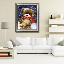 Lade das Bild in den Galerie-Viewer, Niedlicher Bär - volle Diamant-Malerei - 30x40cm