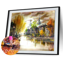 Lade das Bild in den Galerie-Viewer, Kreuzstich Bogen Brücke - voller Diamant-Malerei - 30x40cm