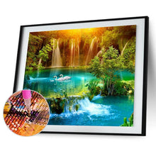 Lade das Bild in den Galerie-Viewer, Wald Schwan See - volle Diamant-Malerei - 40x30cm