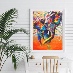 Bunte Elefant - volle Diamant-Malerei - 40x30cm