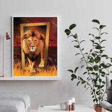 Lade das Bild in den Galerie-Viewer, Heftiger Löwe - volle Diamant-Malerei - 30x40cm