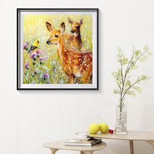 Lade das Bild in den Galerie-Viewer, Grashirsch - voller runder Diamant - 30x30cm