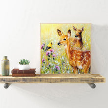 Lade das Bild in den Galerie-Viewer, Grashirsch - voller runder Diamant - 30x30cm