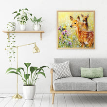 Lade das Bild in den Galerie-Viewer, Grashirsch - voller runder Diamant - 30x30cm