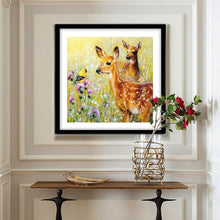 Lade das Bild in den Galerie-Viewer, Grashirsch - voller runder Diamant - 30x30cm