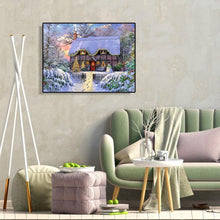 Lade das Bild in den Galerie-Viewer, Weihnachtshaus - voller runder Diamant - 30x40cm