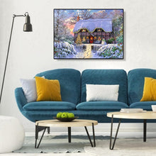 Lade das Bild in den Galerie-Viewer, Weihnachtshaus - voller runder Diamant - 30x40cm