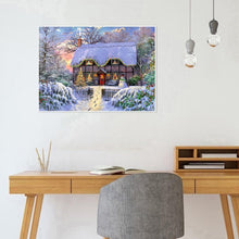 Lade das Bild in den Galerie-Viewer, Weihnachtshaus - voller runder Diamant - 30x40cm