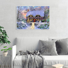 Lade das Bild in den Galerie-Viewer, Weihnachtshaus - voller runder Diamant - 30x40cm