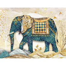 Lade das Bild in den Galerie-Viewer, Elefant - volle Runde Diamant-Malerei - 50x65cm