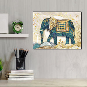 Elefant - volle Runde Diamant-Malerei - 50x65cm