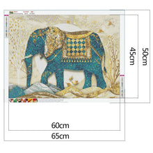 Lade das Bild in den Galerie-Viewer, Elefant - volle Runde Diamant-Malerei - 50x65cm
