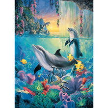 Lade das Bild in den Galerie-Viewer, Delphin Pferd - volle Runde Diamant-Malerei - 30x40cm