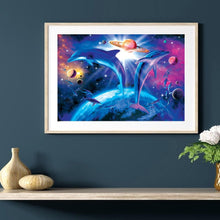 Lade das Bild in den Galerie-Viewer, Delphin Pferd - volle Runde Diamant-Malerei - 30x40cm
