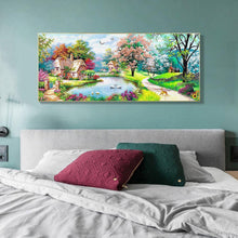Lade das Bild in den Galerie-Viewer, Landschaftstier - voller runder Diamant - 100x50cm
