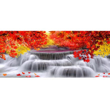 Lade das Bild in den Galerie-Viewer, Wasserfall - volle runde Diamant-Malerei - 50x100cm