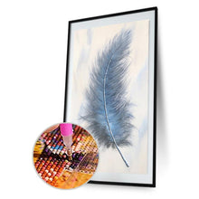 Lade das Bild in den Galerie-Viewer, Feder - voller runder Diamant - 45x85cm