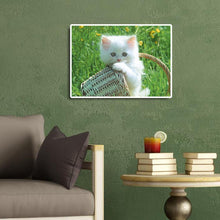 Lade das Bild in den Galerie-Viewer, Katzenkorb - voller runder Diamant - 40x30cm