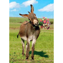 Lade das Bild in den Galerie-Viewer, Esel - voller runder Diamant - 30x40cm