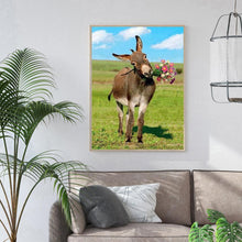 Lade das Bild in den Galerie-Viewer, Esel - voller runder Diamant - 30x40cm