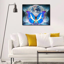 Lade das Bild in den Galerie-Viewer, Schmetterling Erde - voller runder Diamant - 50x40cm