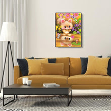 Lade das Bild in den Galerie-Viewer, Katze und Blume - voller runder Diamant - 30x40cm
